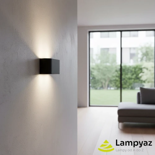 Kinkiet loft czarny metalowy 16cm AZ4145 z serii Vega - Azzardo