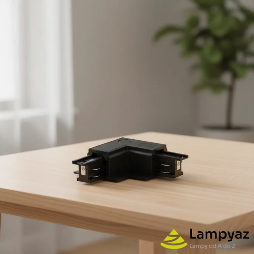 Łącznik zasilający L czarny metalowy 3-fazowy AZ4298 z serii 3Line - Azzardo