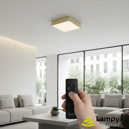 Plafon LED kwadratowy 30cm z pilotem AZ4771 z serii Monza - Azzardo