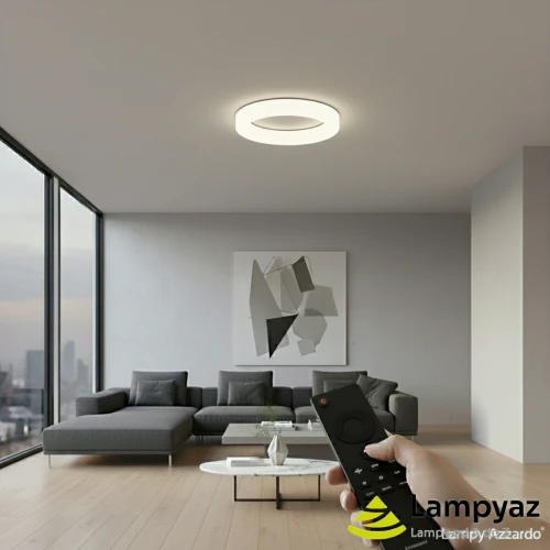 Plafon LED biały metalowy okrągły 80cm AZ5034 z serii MARCO TOP - Azzardo