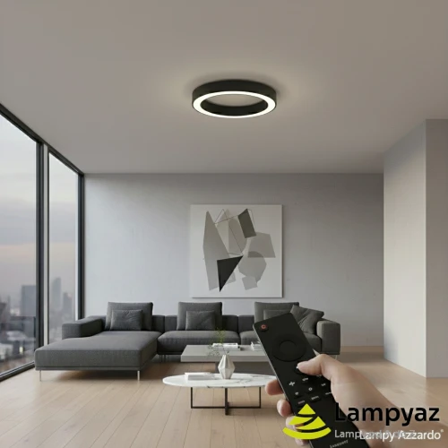 Lampa sufitowa LED czarna okrągła 80cm AZ5035 z serii MARCO TOP - Azzardo