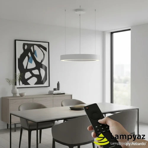 Lampa wisząca LED okrągła biała 60cm AZ5043 z serii MARCO - Azzardo