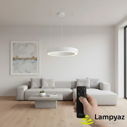 Lampa wisząca LED biała okrągła 80cm AZ5046 z serii RING MARCO - Azzardo