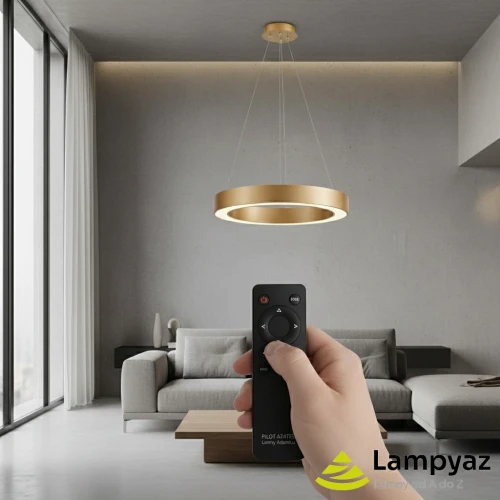 Lampa wisząca LED złota okrągła 120cm AZ5054 z serii MARCO - Azzardo