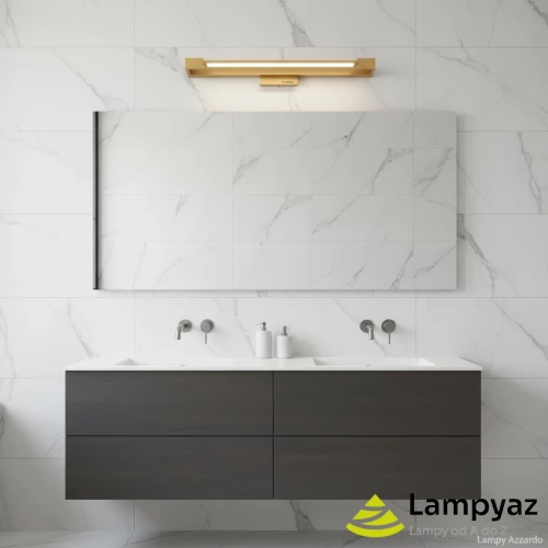 Kinkiet łazienkowy LED złoty 90cm IP44 AZ5248 z serii DALI - Azzardo