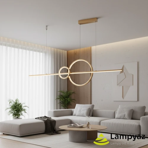 Lampa wisząca złota metalowa podłużna 120cm AZ5260 z serii SARA - Azzardo