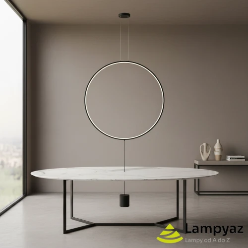 Lampa wisząca metalowa czarna LED 80cm AZ5264 z serii RING CODUTTI - Azzardo