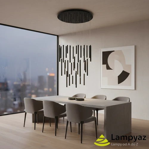 Lampa wisząca LED czarna metalowa 80cm AZ5747 z serii ILIOS - Azzardo