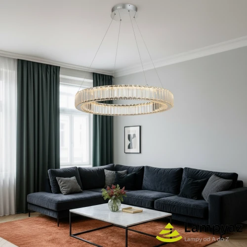Lampa wisząca chromowana szklana 80cm AZ5791 z serii SPARK - Azzardo