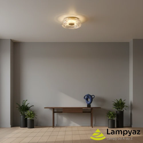 Lampa ścienno-sufitowa szklana mosiężna 20cm AZ5828 z serii NESTOR - Azzardo