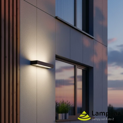 Kinkiet zewnętrzny LED czarny metalowy 50cm AZ5853 z serii ROSVIK - Azzardo