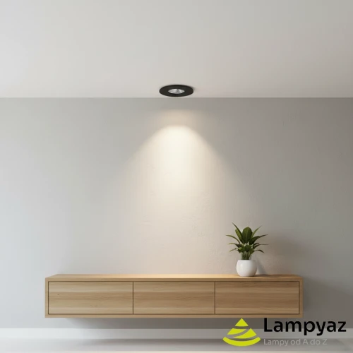 Oczko łazienkowe LED czarne metalowe IP44 AZ5986 z serii CLEAN - Azzardo