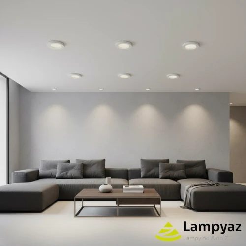Lampa do wbudowania biała okrągła LED IP44 AZ6043 z serii LUCID - Azzardo