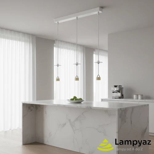 Baza lampy wiszącej metalowa biała 3-punktowa AZ6163 z serii LUCAS - Azzardo