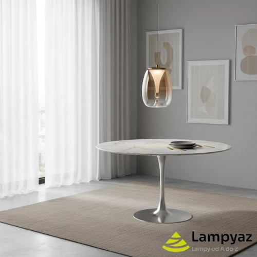 Lampa wisząca metalowa mosiężna ze szkłem bursztynowym AZ6184 z serii PAMELA - Azzardo