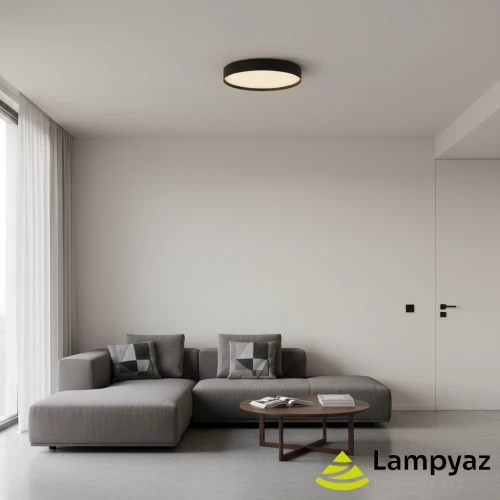 Plafon LED czarny metalowy okrągły 40cm AZ6298 z serii RANT - Azzardo