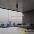 Lampa wisząca LED czarna metalowa dwupierścieniowa AZ5111 z serii DIEGO - Azzardo