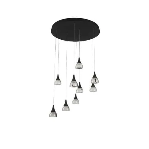 Lampa wisząca nowoczesna Dalmatia 9 DIMM czarna AZ3143 - Azzardo AZ3143