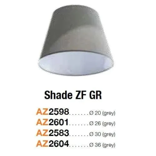 Abażur z tkaniny szary 36cm ZF 36 AZ2604 z serii Azzardo - Azzardo
