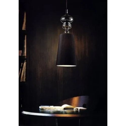 Lampa wisząca czarna z tkaniny 25cm AZ0064 z serii BAROCO - Azzardo