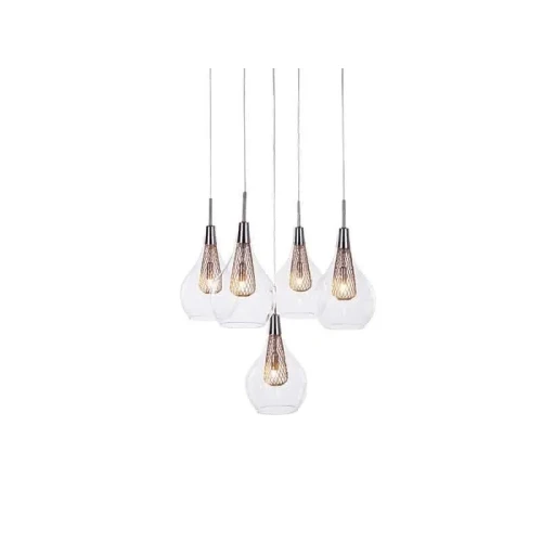 Lampa wisząca nowoczesna szklana ELEKTRA 5 chrom AZ1690 - Azzardo AZ1690